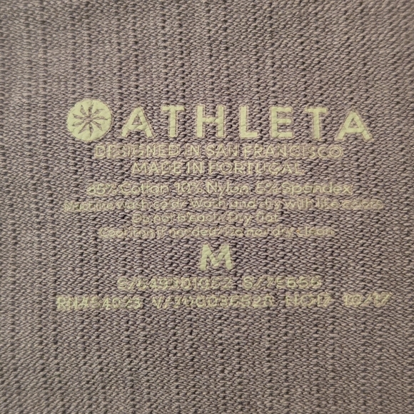 Athleta Women’s Ribbed Charcoal Classic Tank Activewear Athleisure Sz M - Picture 3 of 5